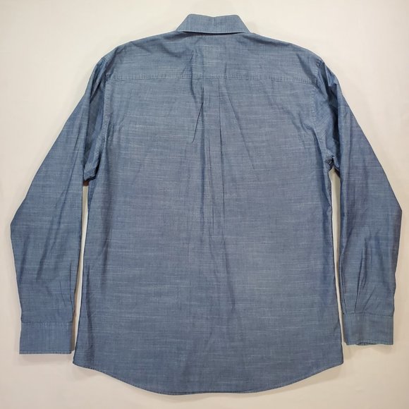Johnnie-O Shirt Mens Large Chambray Tailored Fit Casual Button Up Coastal Preppy - Picture 9 of 14